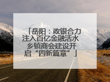 岳阳：政银合力注入百亿金融活水 乡镇商会建设开启“四新篇章”