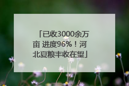 已收3000余万亩 进度96%！河北夏粮丰收在望