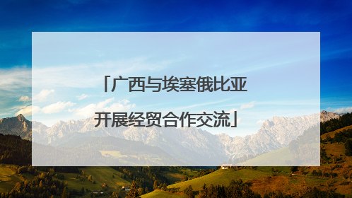 广西与埃塞俄比亚开展经贸合作交流