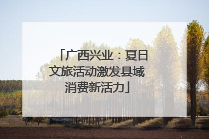 广西兴业：夏日文旅活动激发县域消费新活力