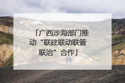广西涉海部门推动“联建联动联管联治”合作
