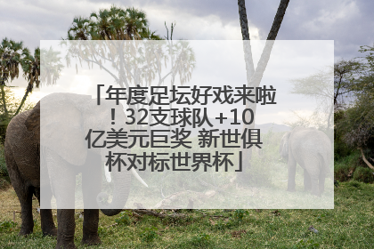 年度足坛好戏来啦！32支球队+10亿美元巨奖 新世俱杯对标世界杯