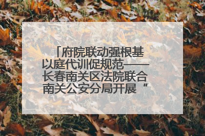 府院联动强根基 以庭代训促规范——长春南关区法院联合南关公安分局开展“以庭代训”