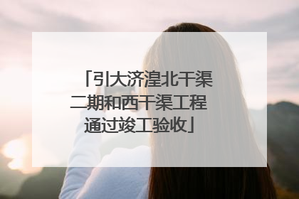 引大济湟北干渠二期和西干渠工程通过竣工验收