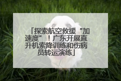 探索航空救援“加速度”！广东开展直升机索降训练和伤病员转运演练