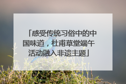 感受传统习俗中的中国味道，杜甫草堂端午活动融入非遗主题