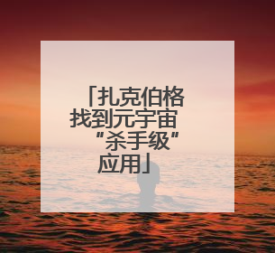 扎克伯格找到元宇宙“杀手级”应用