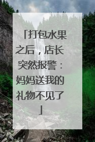 打包水果之后，店长突然报警：妈妈送我的礼物不见了