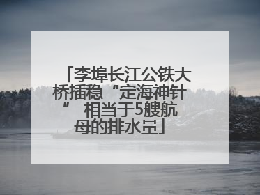 李埠长江公铁大桥插稳“定海神针” 相当于5艘航母的排水量