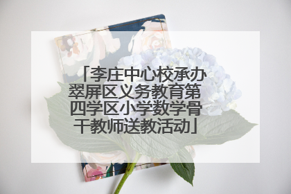 李庄中心校承办翠屏区义务教育第四学区小学数学骨干教师送教活动
