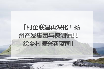 村企联建再深化！扬州产发集团与槐泗镇共绘乡村振兴新蓝图