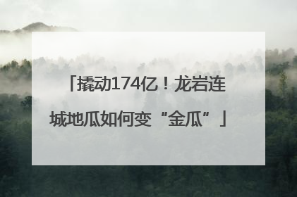撬动174亿！龙岩连城地瓜如何变“金瓜”