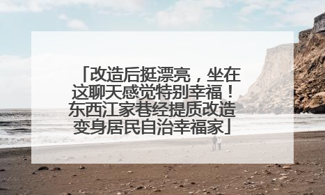 改造后挺漂亮，坐在这聊天感觉特别幸福！东西江家巷经提质改造变身居民自治幸福家