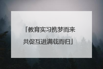 教育实习携梦而来 共促互进满载而归