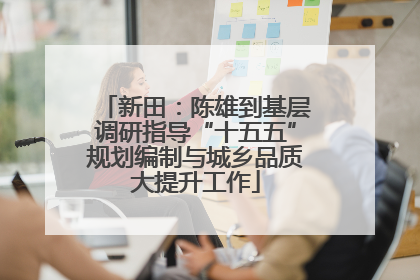 新田：陈雄到基层调研指导“十五五”规划编制与城乡品质大提升工作