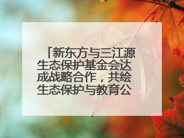 新东方与三江源生态保护基金会达成战略合作，共绘生态保护与教育公益新蓝图