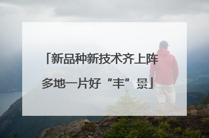 新品种新技术齐上阵 多地一片好“丰”景