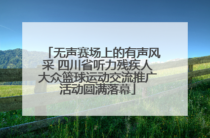 无声赛场上的有声风采 四川省听力残疾人大众篮球运动交流推广活动圆满落幕