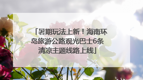 暑期玩法上新！海南环岛旅游公路观光巴士6条清凉主题线路上线