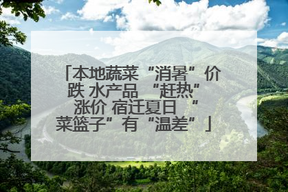 本地蔬菜“消暑”价跌 水产品 “赶热” 涨价 宿迁夏日 “菜篮子”有“温差”