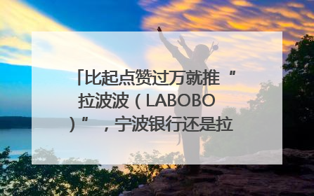 比起点赞过万就推“拉波波（LABOBO）”，宁波银行还是拉业绩吧｜财经辣评