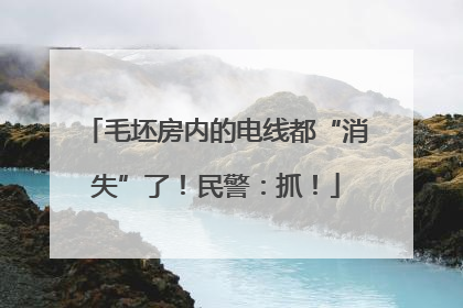 毛坯房内的电线都“消失”了！民警：抓！