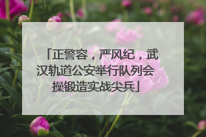正警容，严风纪，武汉轨道公安举行队列会操锻造实战尖兵