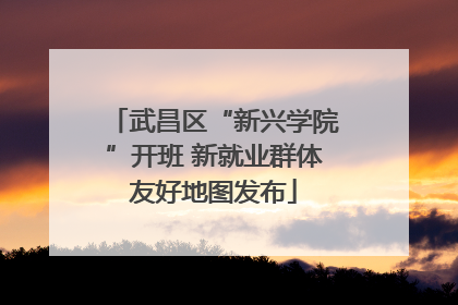 武昌区“新兴学院”开班 新就业群体友好地图发布