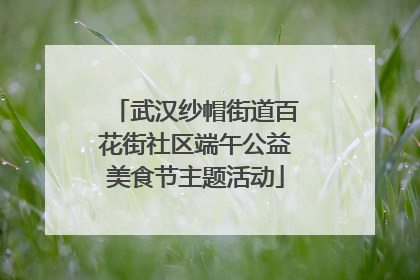 武汉纱帽街道百花街社区端午公益美食节主题活动