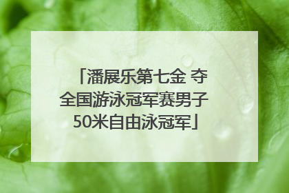 潘展乐第七金 夺全国游泳冠军赛男子50米自由泳冠军