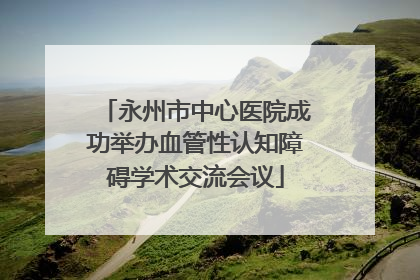 永州市中心医院成功举办血管性认知障碍学术交流会议