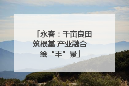 永春：千亩良田筑根基 产业融合绘“丰”景
