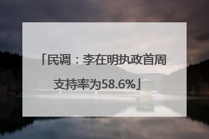 民调：李在明执政首周支持率为58.6%