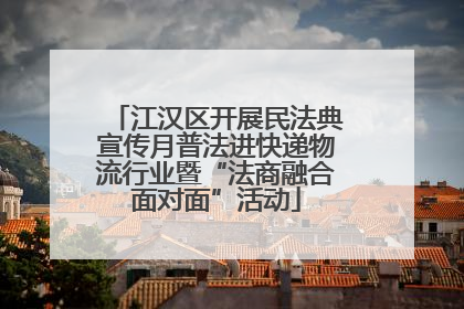 江汉区开展民法典宣传月普法进快递物流行业暨“法商融合面对面”活动