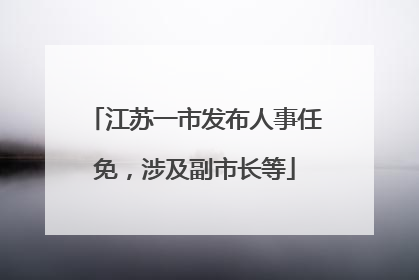 江苏一市发布人事任免，涉及副市长等