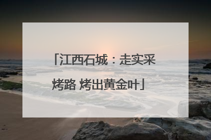 江西石城：走实采烤路 烤出黄金叶