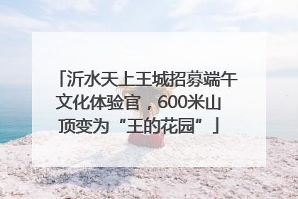 沂水天上王城招募端午文化体验官，600米山顶变为“王的花园”