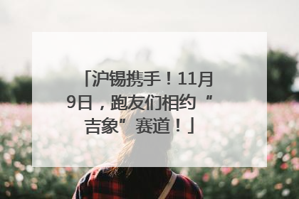 沪锡携手！11月9日，跑友们相约“吉象”赛道！