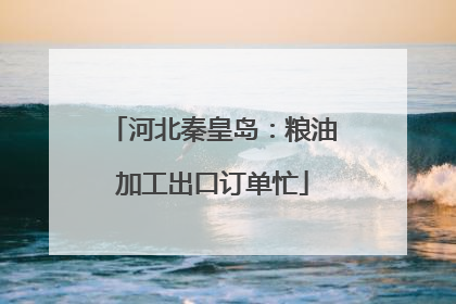 河北秦皇岛：粮油加工出口订单忙