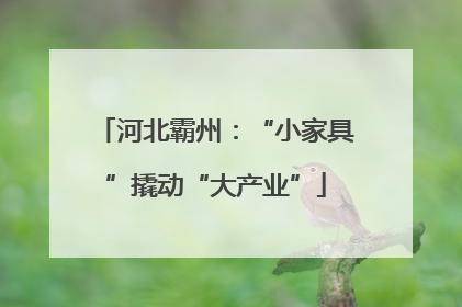 河北霸州：“小家具”撬动“大产业”