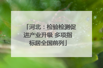 河北：检验检测促进产业升级 多项指标居全国前列
