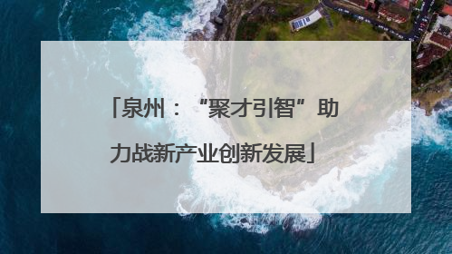 泉州：“聚才引智”助力战新产业创新发展