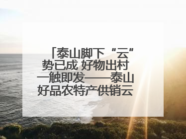 泰山脚下“云”势已成 好物出村一触即发——泰山好品农特产供销云仓即将启用