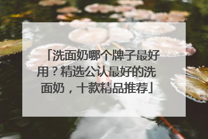 洗面奶哪个牌子最好用？精选公认最好的洗面奶，十款精品推荐