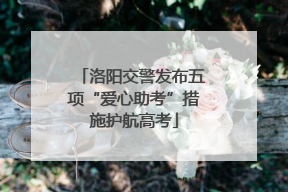 洛阳交警发布五项“爱心助考”措施护航高考
