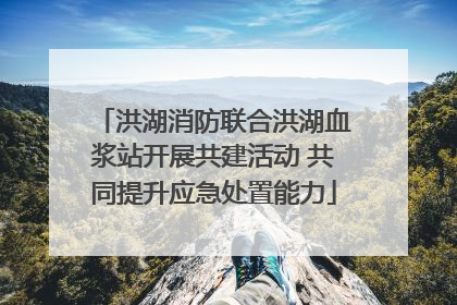 洪湖消防联合洪湖血浆站开展共建活动 共同提升应急处置能力