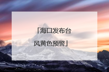海口发布台风黄色预警