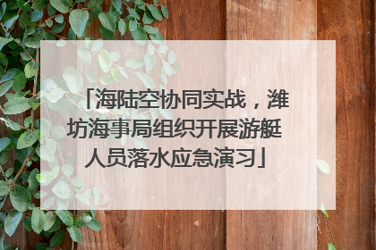 海陆空协同实战，潍坊海事局组织开展游艇人员落水应急演习