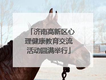 济南高新区心理健康教育交流活动圆满举行
