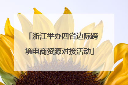 浙江举办四省边际跨境电商资源对接活动